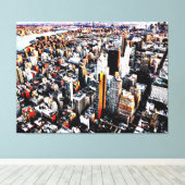 Sunset over Manhattan Canvas Afdruk (Insitu (Houten vloer))