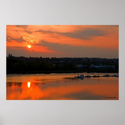 Sunset Over Medway Print (Voorkant)