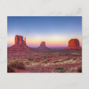 Sunset Over Monument Valley Arizona Briefkaart