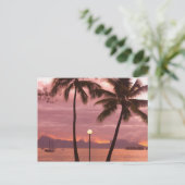 Sunset over Moorea van Sofitel Maeva Beach Briefkaart (Staand voorkant)