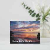 Sunset over Mount Dora Florida, foto-kunst Briefkaart (Staand voorkant)