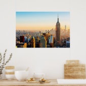Sunset Over New York Poster (Keuken)