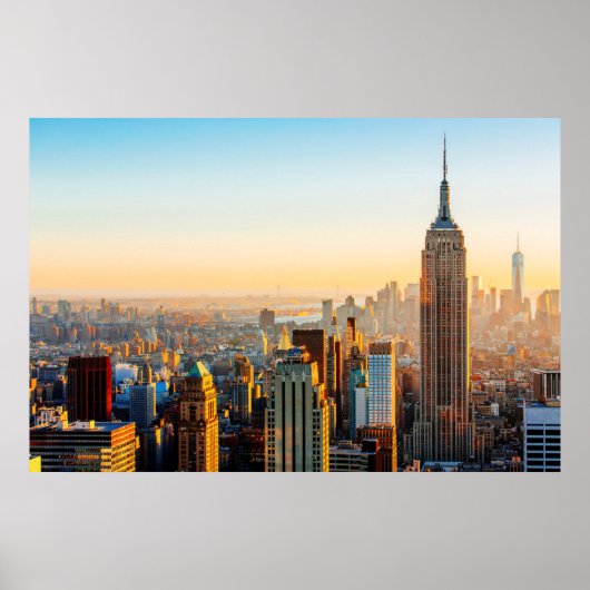Sunset Over New York Poster (Voorkant)