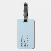 Sunset over Replica van het Vrijheidsbeeld in Pari Bagagelabel (Achterkant verticaal)