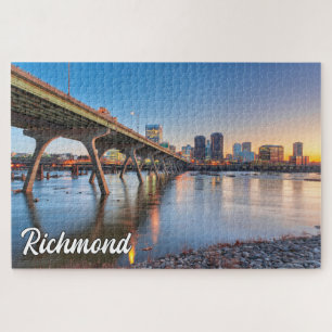 Sunset Over Richmond, Virginia, Verenigde Staten Legpuzzel