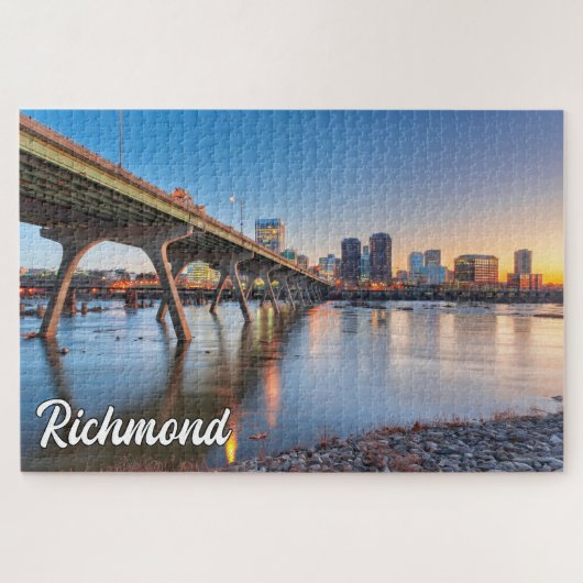 Sunset Over Richmond, Virginia, Verenigde Staten Legpuzzel (Horizontaal)