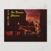 Sunset Over San Francisco  Neon Signs Briefkaart (Voorkant)