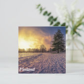 Sunset over sneeuwwinterpark (Staand voorkant)