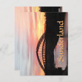 Sunset over Sunderland Wearmouth Bridge Briefkaart (Voorkant / Achterkant)