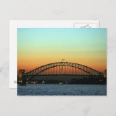 Sunset over Sydney Harbor Bridge, Australië Briefkaart (Voorkant / Achterkant)