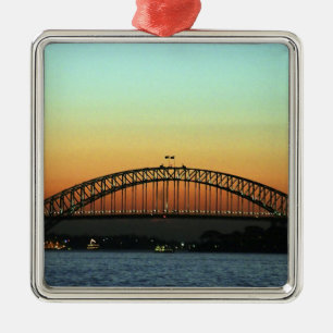 Sunset over Sydney Harbor Bridge, Australië Metalen Ornament