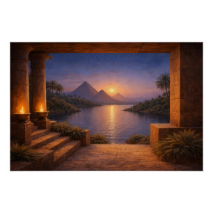 Sunset Over the Nile Poster