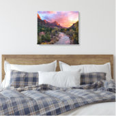 Sunset Over the Watchman Canvas Afdruk (Insitu (Slaapkamer))