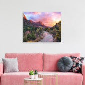 Sunset Over the Watchman Canvas Afdruk (Insitu (Woonkamer))