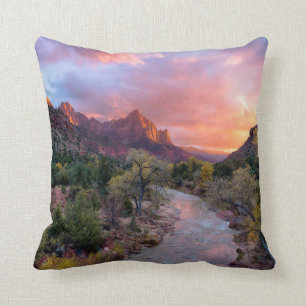 Sunset Over the Watchman Kussen