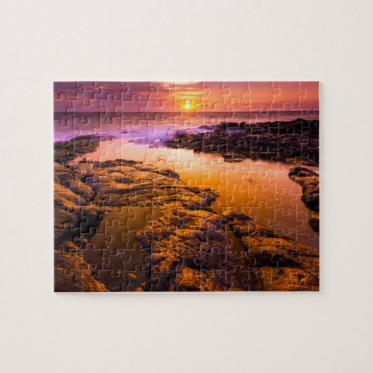 Sunset-over-tidepools, Hawaii Legpuzzel (Horizontaal)