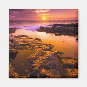 Sunset-over-tidepools, Hawaii Magneet