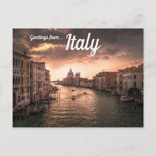 Sunset Over Venice Italië Briefkaart