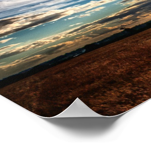 Sunset Over Wheat Fields Skyscape Poster (Hoek)