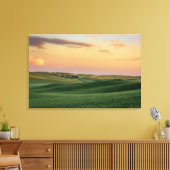 Sunset over Wheat Fields | Staat Washington Canvas Afdruk (Insitu (Woonkamer))