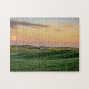Sunset over Wheat Fields Staat Washington Legpuzzel