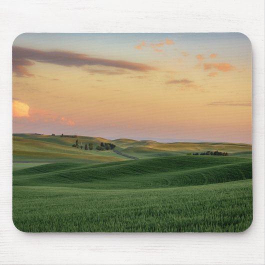 Sunset over Wheat Fields | Staat Washington Muismat (Voorkant)
