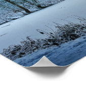 Sunset Over Winter Forest Lake Poster (Hoek)