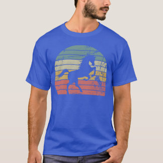 Sunset Paard Eigenaar Paarden Retro T-shirt