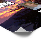 Sunset Paars Gold Photo Two Family Trees Poster (Hoek)