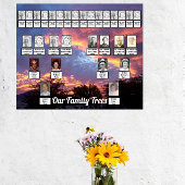 Sunset Paars Gold Photo Two Family Trees Poster