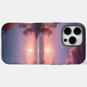 Sunset Paarse Lake Landschap Drie Case-Mate iPhone Case (Achterkant (horizontaal))