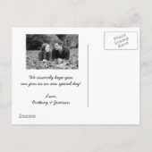Sunset Palm Tree String Lights Save the Date Aankondigingskaart (Achterkant)