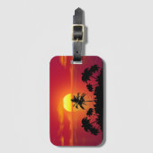 Sunset Palm Trees Silhouette-16514 Bagagelabel (Voorkant (verticaal))