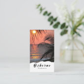 Sunset Palm Trees Visitekaartje (Staand voorkant)