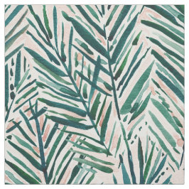 SUNSET PALMS Blush Tropische afdrukken Stof