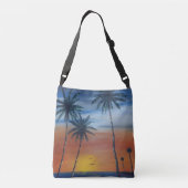 Sunset Palms Crossbody Tas (Achterkant)
