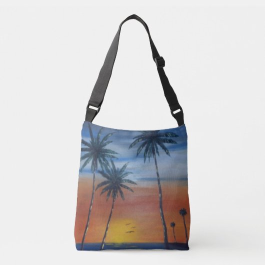 Sunset Palms Crossbody Tas (Voorkant)