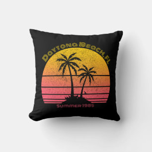 Sunset Palms Daytona Beach Retro Kussen