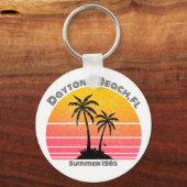 Sunset Palms Daytona Beach Retro Sleutelhanger (Voorkant)