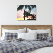 Sunset Palms Tropical Landscape Photography Canvas Afdruk (Insitu (Slaapkamer))