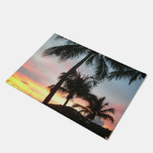 Sunset Palms Tropical Landscape Photography Deurmat (Schuin)