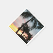 Sunset Palms Tropical Landscape Photography Servetten (Hoek)