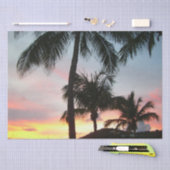 Sunset Palms Tropical Landscape Photography Tissuepapier (Craft)