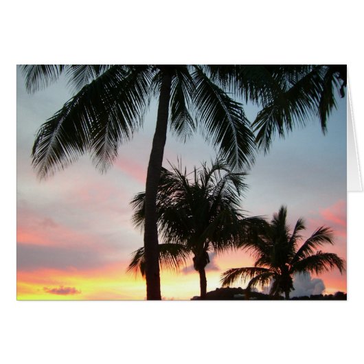 Sunset Palms Tropical Paysage Photographie (Devant Horizontal)