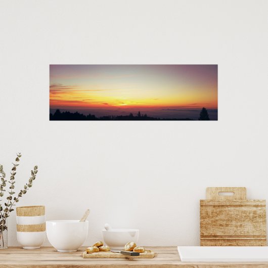 Sunset Panorama Poster (Keuken)