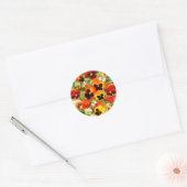 Sunset Pansies Hart Sticker (Envelop)