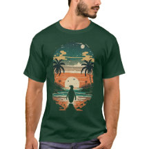 Sunset Paradise Penguin T-Shirt