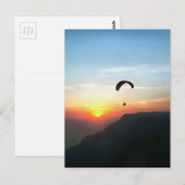 Sunset Paraglide Wanderlust Extreme Sports Art Briefkaart (Voorkant / Achterkant)