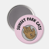 Sunset Park Cats | Aimant | Bobbin Rescue Chat (Recto/Verso)