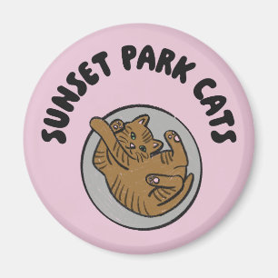 Sunset Park Cats Aimant Bobbin Rescue Chat